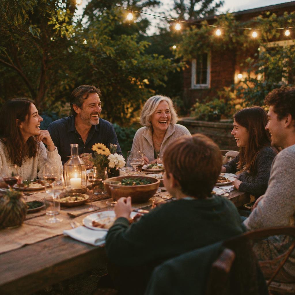 Summer dinner in the garden